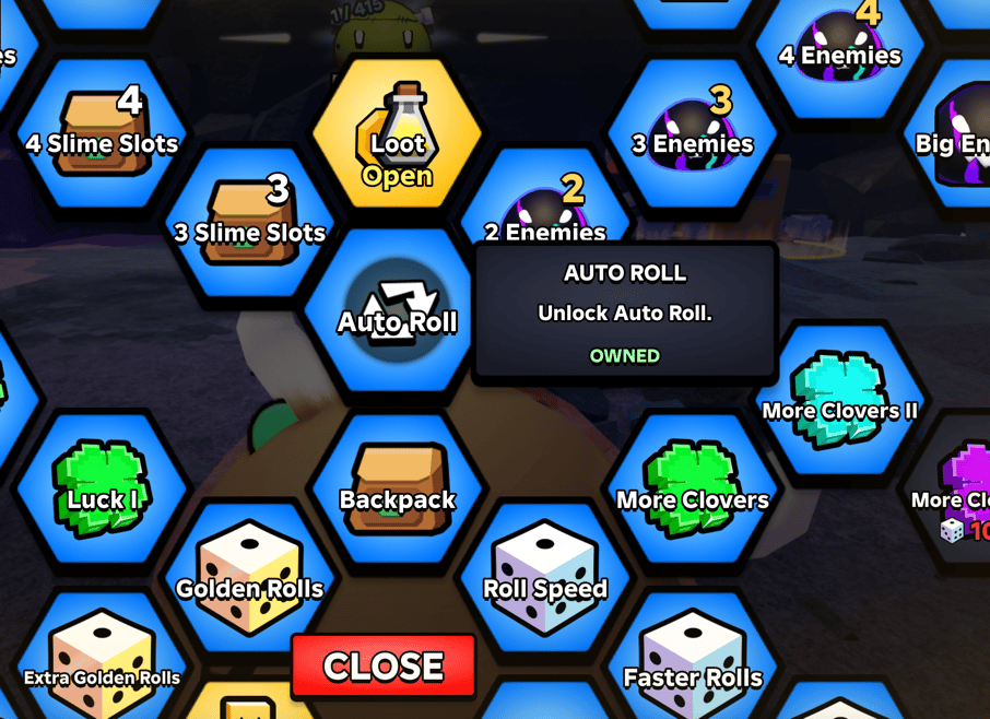 Auto Roll upgrade in Slime RNG