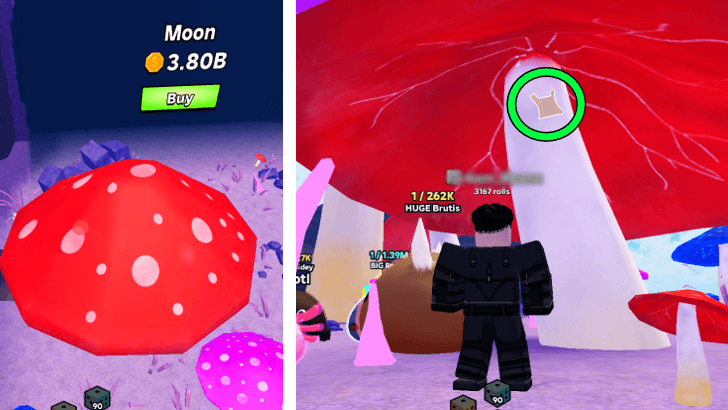 Mushroom Forest recipe location screenshot for Geode in Slime RNG